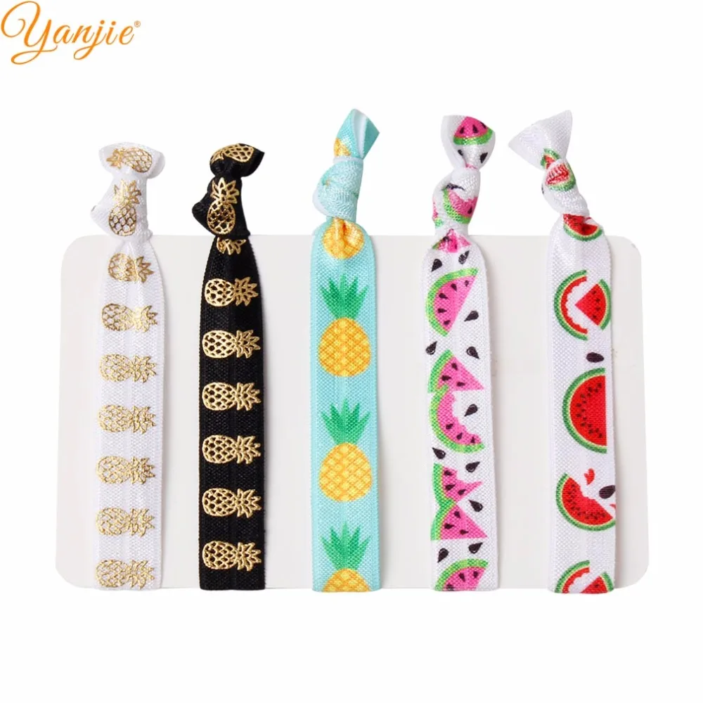 

11pcs/lot Hot-sale Summer Glitter Metallic Horse Horn Hair Tie Mermaid Hair Band Wristband For Girls 2019 New Ponytail holder