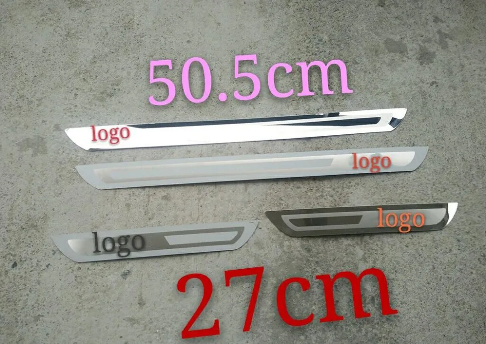 

For GOLF 4 6 MK6 MK4 thin stainless steel welcome pedal refires door sill strip parts