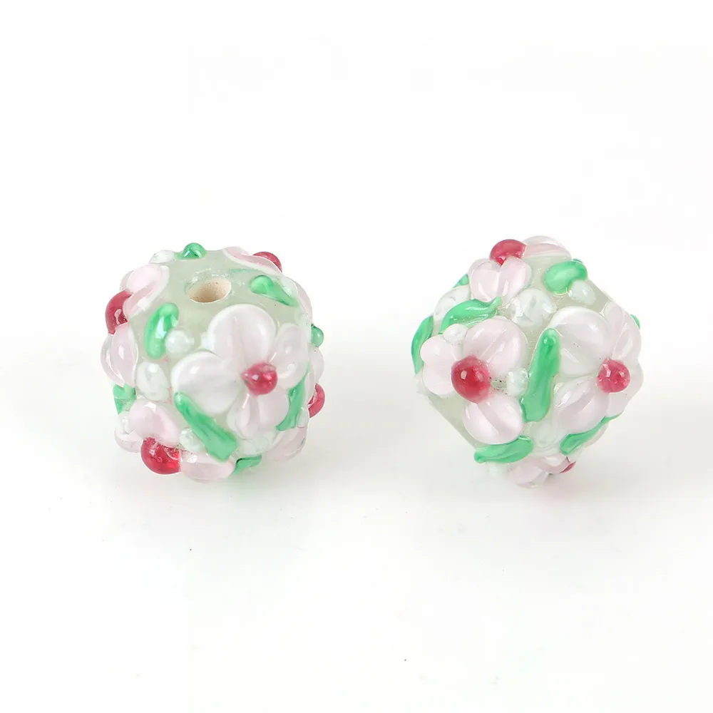 DoreenBeads бисерами из окрашенным стекла Стекло заключенная Цветочные бусины