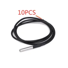 10 шт. DS1820 пакет из нержавеющей стали водонепроницаемый DS18b20 датчик температуры 18B20 для arduino 100 см