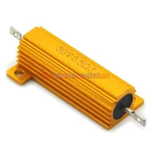 20 шт./лот) 0,5 Ом 50 Вт проволочный алюминиевый корпус резистор, 50 Вт