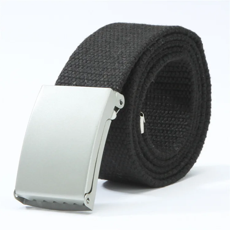 

Amanlord Unisex Tactical Belt Top Quality3.8 Cm Wide Casual Canvas Belt Outdoor Alloy Automatic Buckle Men Belt 2pcs sale