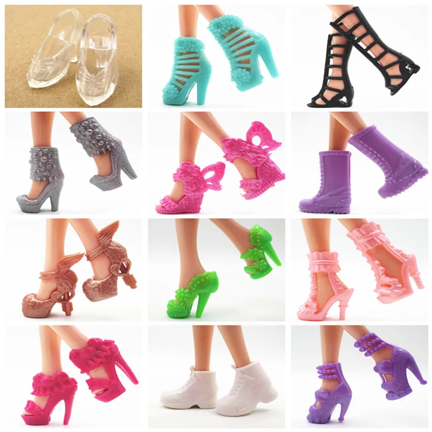15 пар кукольная обувь модная Милая обувь для Кукла Барби s аксессуары Игрушки для девочек