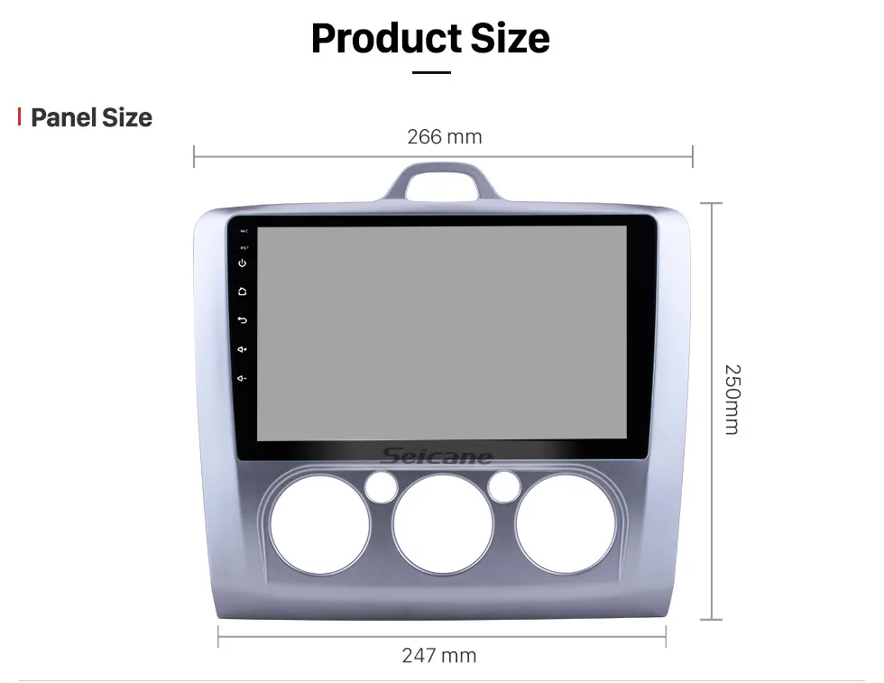 Seicane Автомагнитола " HD сенсорный экран FM 2DIN Android 8,1 мультимедийный плеер для Ford Focus 2 Exi MT 2004-2011 gps навигация