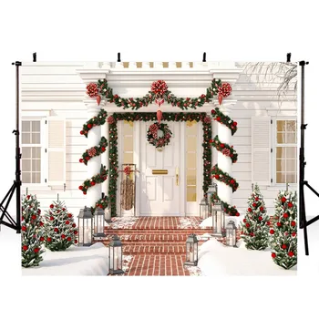 

Christmas Photography Backdrops Door Snow Backdrop For Photography Decoration Background For Photo Studio Fundo Fotografico