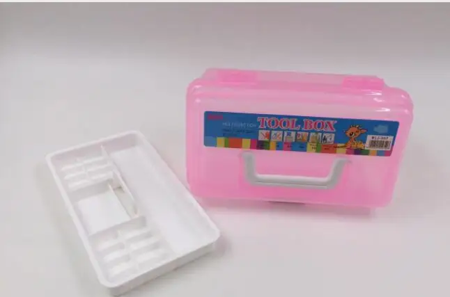 Мульти Пластик Пустой 2 слоя ящик для хранения Коробка для маникюра и рукоделия макияж КОЛЛЕКЦИЯ BEMLP