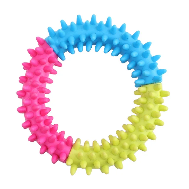 High Grade Three Color Rubber Dogs Toys Non Toxic Resistant Bite Pet
