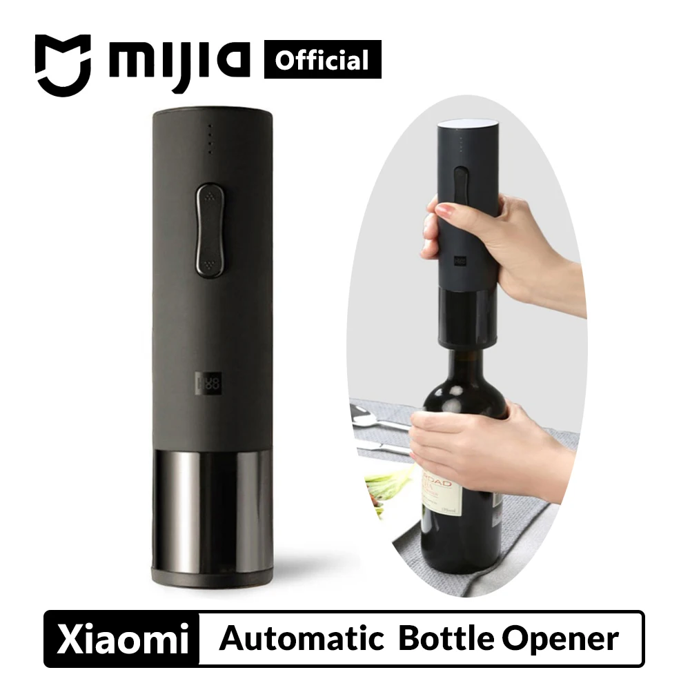 

Xiaomi Dad Gift Automatic Red Wine Bottle Opener Electric Corkscrew 6s Opener Foil Cutter Out Tool Vacuum Red Wine Stopper Gift