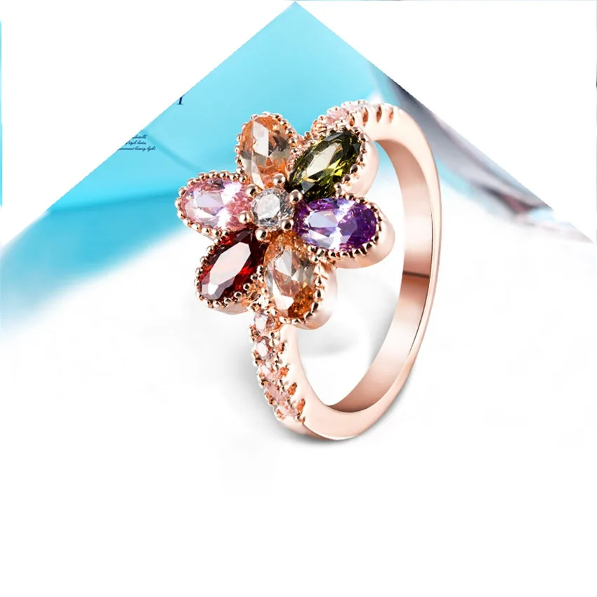 latest style high quality colorful cubic zirconia charming stone wedding rings rose gold color engagement ring for women - High Quality Cubic Zirconia Wedding Rings latest style high quality colorful cubic zirconia charming stone wedding rings rose gold color engagement ring for women - High Quality Cubic Zirconia Wedding Rings