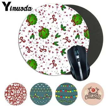 

Yinuoda Christmas wishes of fir leaves Natural Rubber Gamer Desk Mat Top Detailed Popular gaming mouse pad as Christmas gift