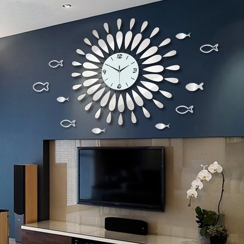 3D настенные часы современный дизайн для гостиной акриловые зеркальные декоративные настенные часы не тикающие настенные художественные домашний декор бесшумные часы