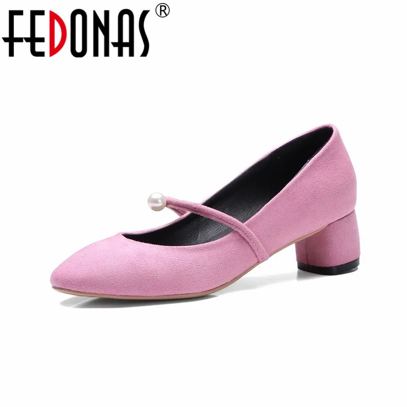 

FEDONAS Spring Summer Women Pumps High Heel lady Wedding Shoes Party Sexy Women High Heels Round Toe Valentine Shoes Plus Size