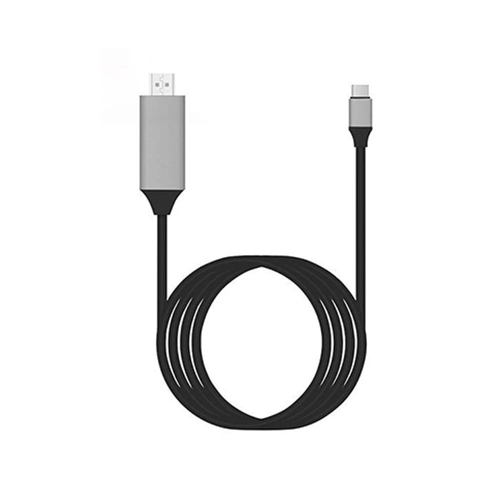 USB-C Тип C до 4 K HDMI кабель HDTV адаптера для Samsung Galaxy S8 S9 Mac Book для HUAWEI для Apple Macbook для Dell - Цвет: black