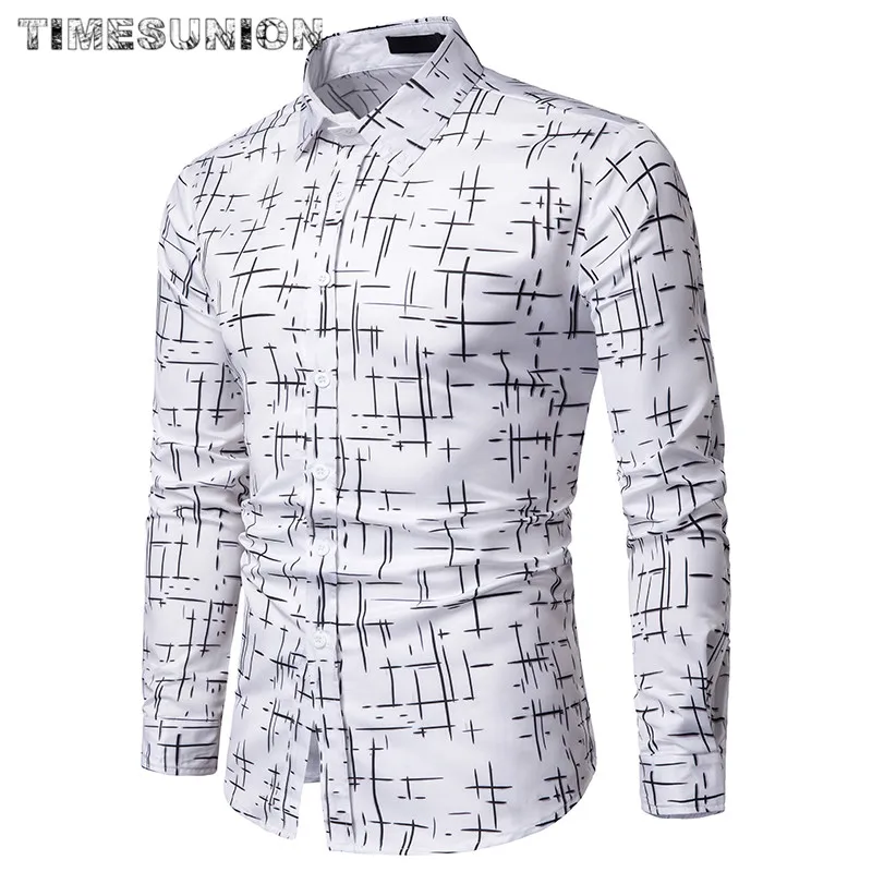 Men Shirts High Quality Gypsophila Print Men Long Sleeves Shirt Men Formal Soft Business Casual Oxford 3