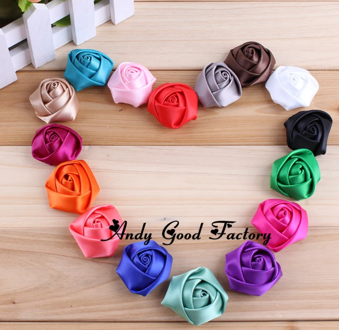 Fake Flower Hair Clips Diy The Best Flowers Ideas Aliexpress Com 4cm Hand Made Fabric Flower Artificial Satin Ribbon Roses Diy Craft Bridal Bouquet Hair Clips Accessories Decoration Silk From