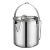 Lixada 1.2L Stainless Steel Camping Tableware Hanging Pot with Lid Outdoor Cookware Camp Mug Soup Coffee Pot  Water Kettle ► Photo 3/6