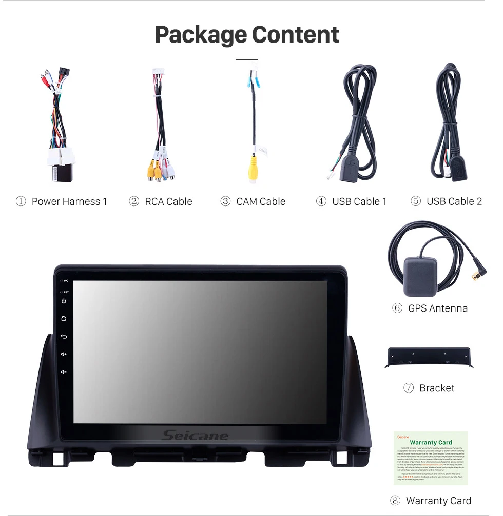 Top Seicane 10.1 Inch Android 8.1 Car radio GPS Navigation for Kia K5 2016 support Backup Camera Steering Wheel Control Mirror Link 17