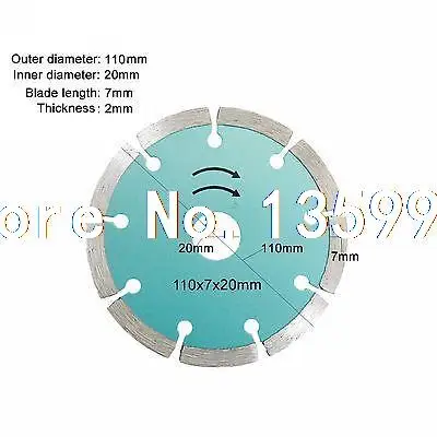 

110*7*20 mm Diamond saw blade Cutting marble, granite tile