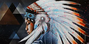 

Modern handmade painting indian girl portrait cap on oil canvas for home decor and wallpaper, gallery