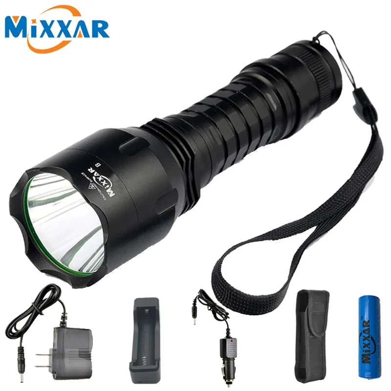 

CZK20 NEW C8 L2 Mixxar 9000LM Cold Natural White LED Flashlights 18650 Battery Lanterna Tactical Torch Camping Bike Lamp
