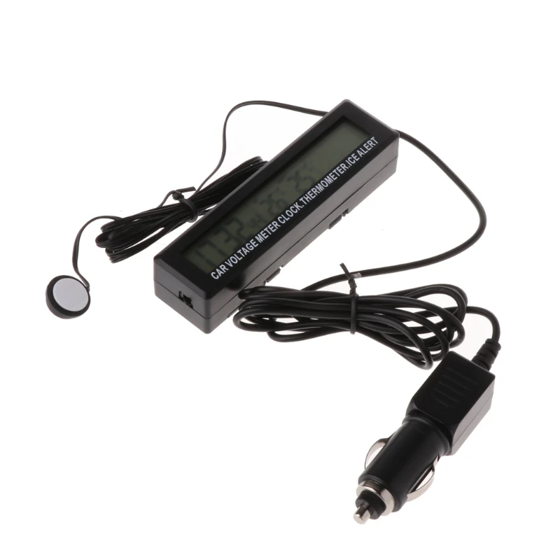Auto Black Clock Car Voltage Car Digital Temperature Thermometer Alarm Clock capable of switching temperature Auto Black Clock Car Voltage Car Digital Temperature Thermometer Alarm Clock capable of switching temperature