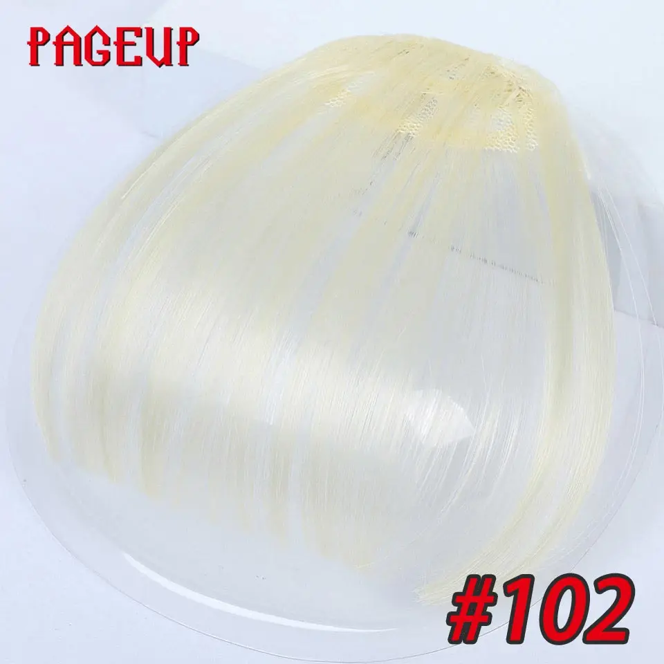 Pageup Air Bangs Synthetic Hair pieces Clip In Hair Extensions for Women Black Brown Blonde Heat Resistant Clip Hair