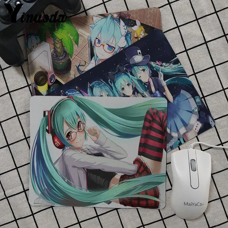 

Yinuoda Simple Design Hatsune Miku Customized MousePads Computer Laptop Anime Mouse Mat Rubber Professional Gaming Mouse Pad