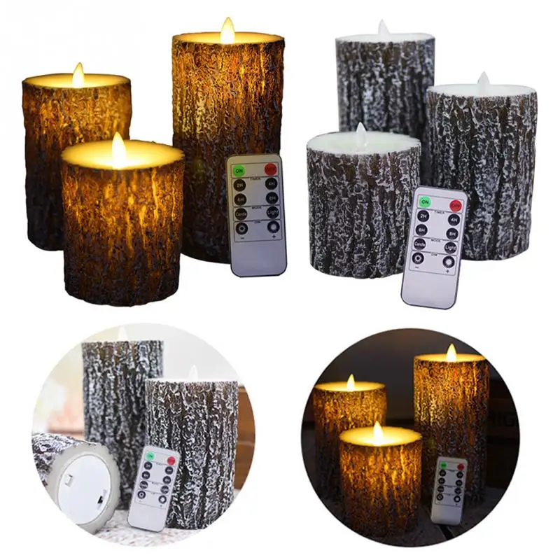 

3pcs LED Candle Lights Battery Powered Candle Remote Tree Light Smokeless Party Easter LED Electronic Candles Lighting#