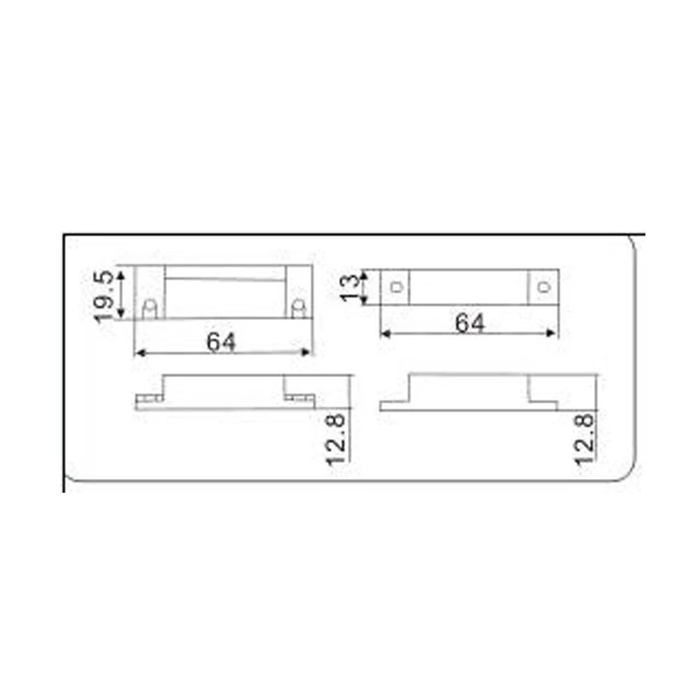 ERUYN Interrupteur magnétique de capteur de fenêtre de Porte Filaire MC-31 pour détecteur de système d'alarme Domestique Blanc 