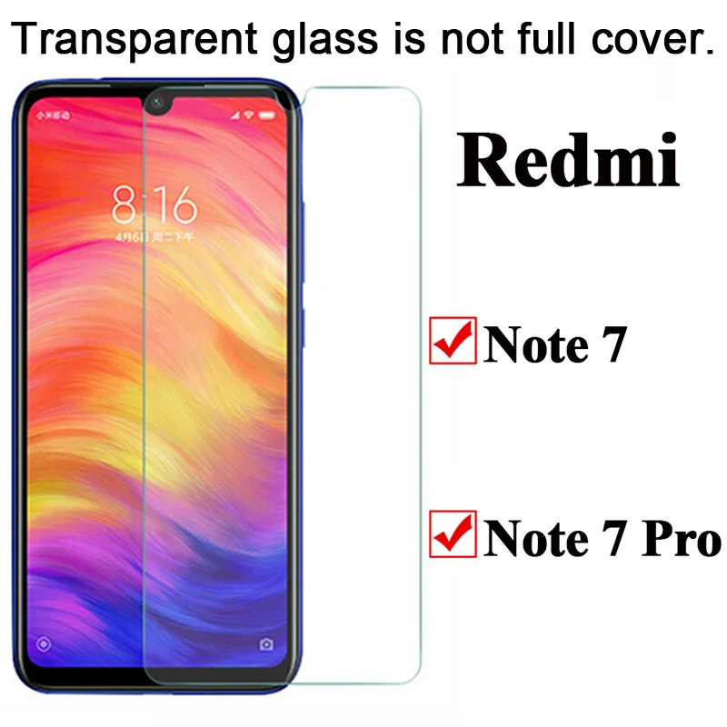 2 шт./лот, закаленное стекло для телефона Redmi Note 7, Защитная пленка для экрана Xiaomi Redmi Note 6 Pro 5A Prime 5 6A