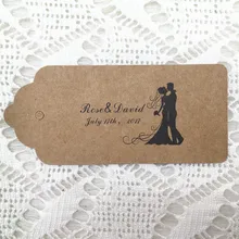 100 шт/партия Пользовательские Свадебные бирки Персонализированные Свадебные бирки персонализированные подарочные бирки деревенские карты места