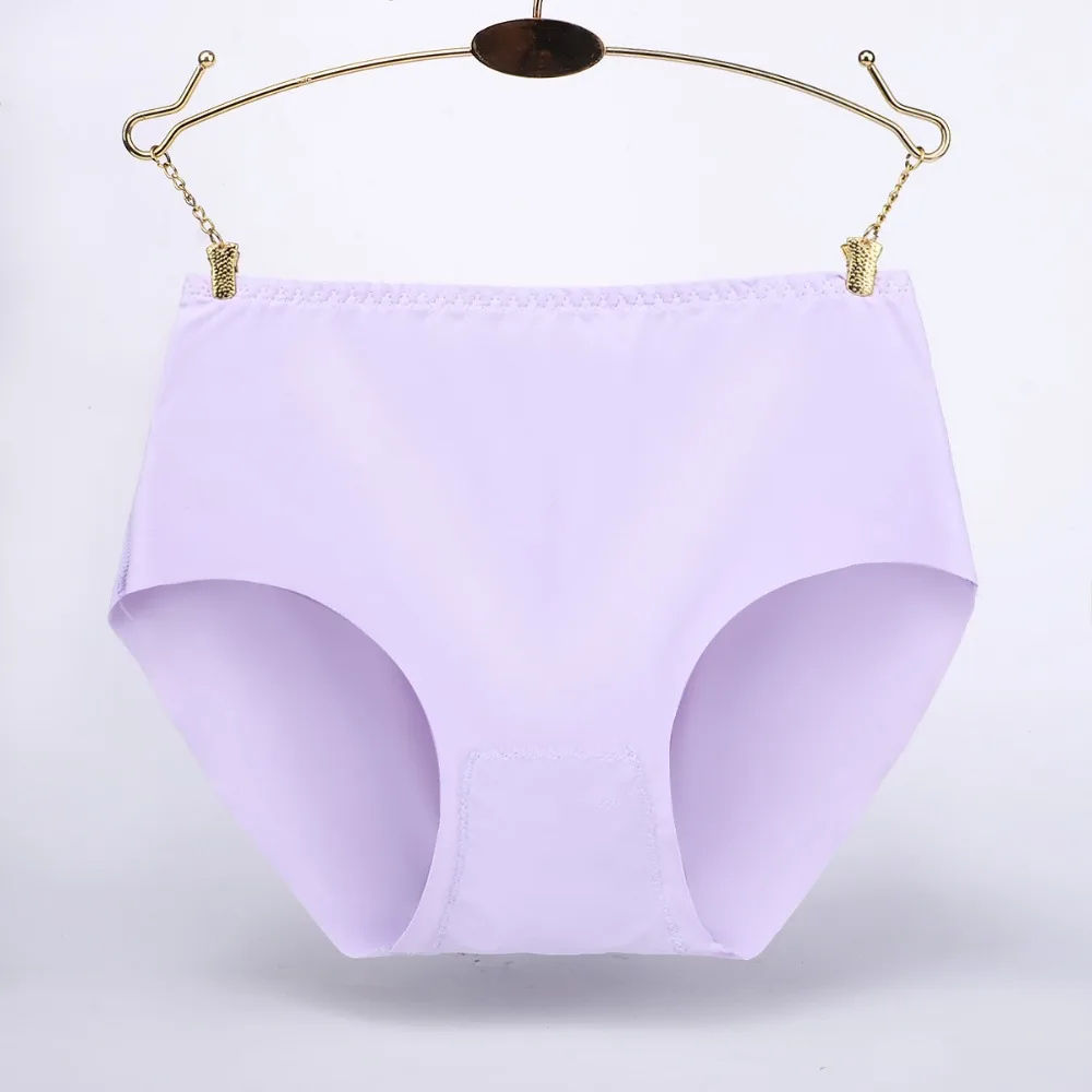 Женские бесшовные трусики KJA220 Шелковистые со средней талией Ondergoed Dames Slips|dames slip|silk