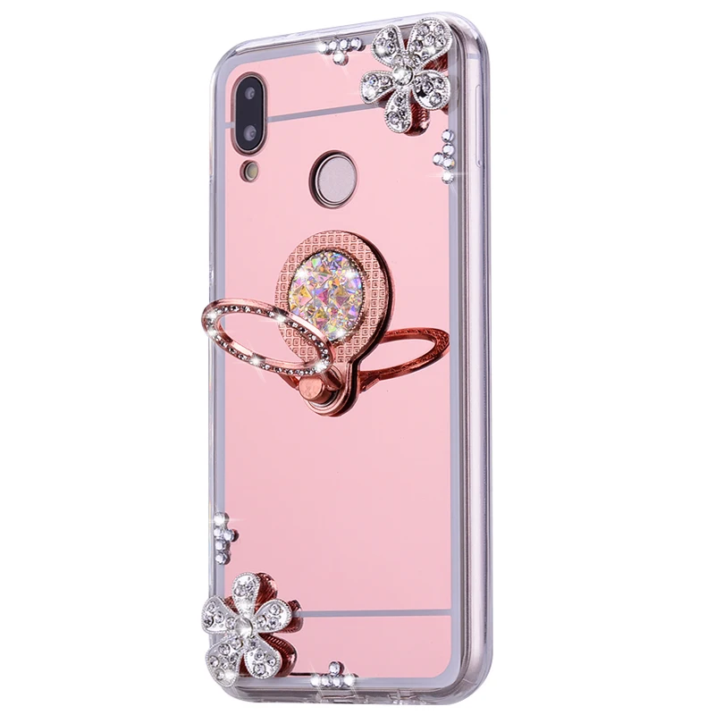 

A2 Lite 3d Bling Mirror Ring Holder Case Redmi S2 Redmi 6A 6 5 Plus 4A Redmi Note 4 5 5a pro 4X For Xiaomi 5x 6x A1 A2 Mi 8 SE