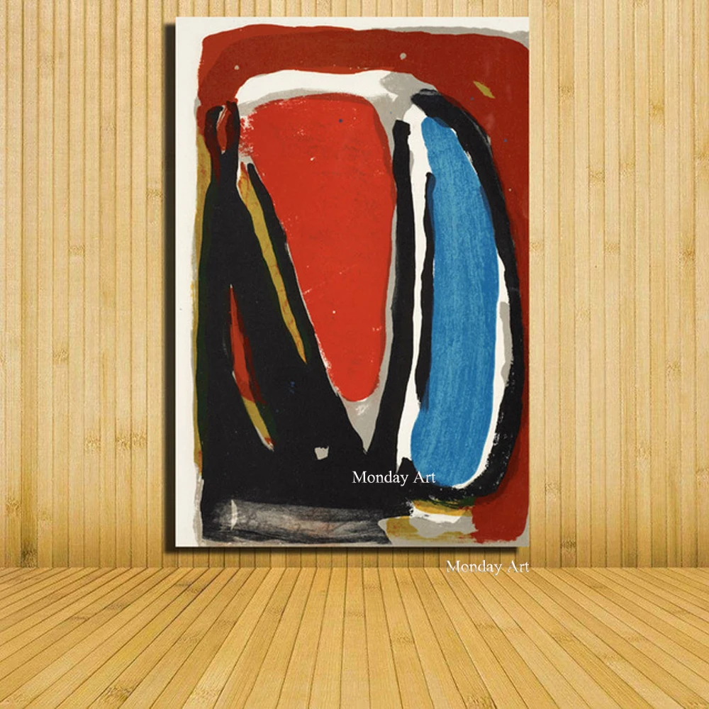 Hand Painted Quardros Abstract Oil Painting on Canvas Modern Picasso Wall Art Picture for Living Room | Дом и сад