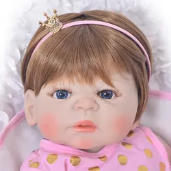 Детская кукла «реборн» Полные Силиконовые Детские куклы игрушки 23 "57 см Новорожденные куклы Bebe подарок rebon bonecas можно купать игрушки подарок