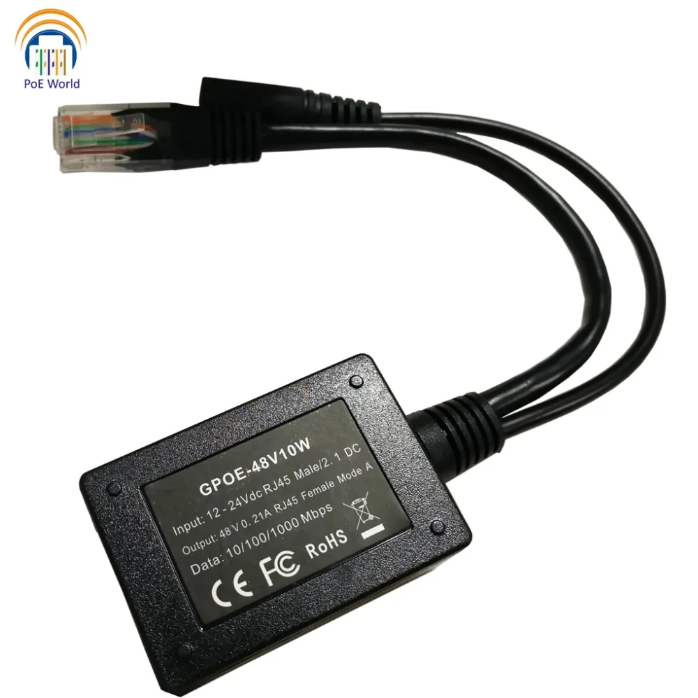 10V 30VDC вход 48В выход POE конвертер гигабитная мощность по ethernet Инжектор PoE для