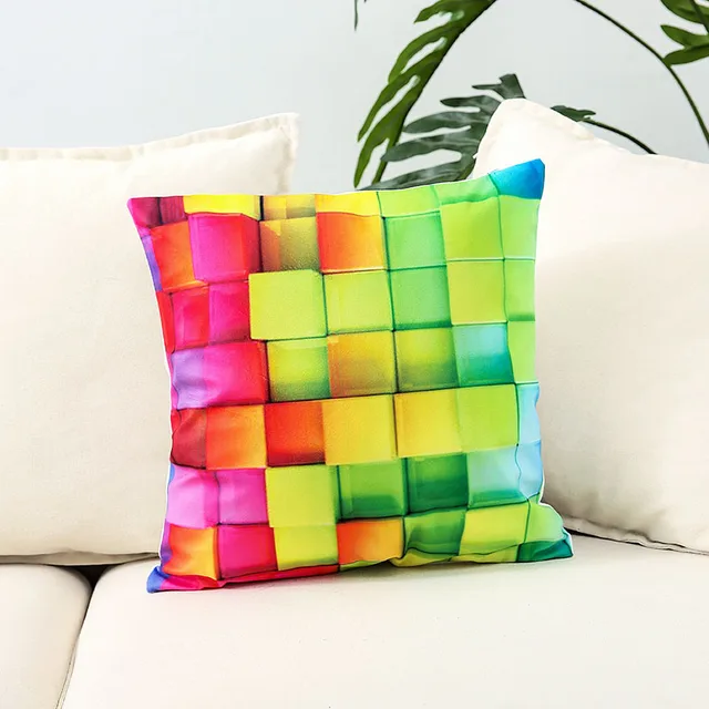 Colorful Abstract Rainbow Cushion Cover Sofa Bedroom Car Waist 3D Print
