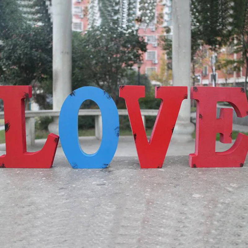 

50pcs 18cm vintage wooden letters party wedding decoration Valentine's day gifts crafts DIY ZA6722