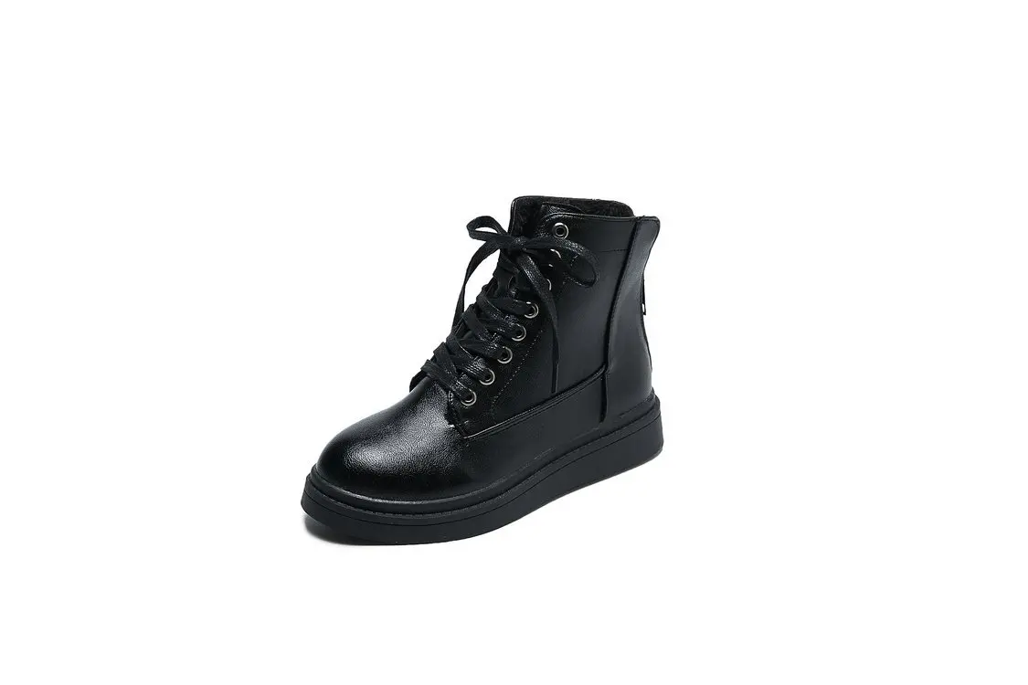 LZJ Для женщин зимние сапоги с пряжками, мотоциклетные ботинки «мартинс» британский стиль; готическая обувь в стиле «панк»; на низком каблуке Черные сапоги обуви размера плюс; большие размеры 35-39