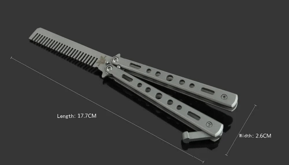 Профессиональная расческа для волос в форме бабочки, стальная Расческа для ножей, модные складные ножницы для стрижки, для обучения парикмахера