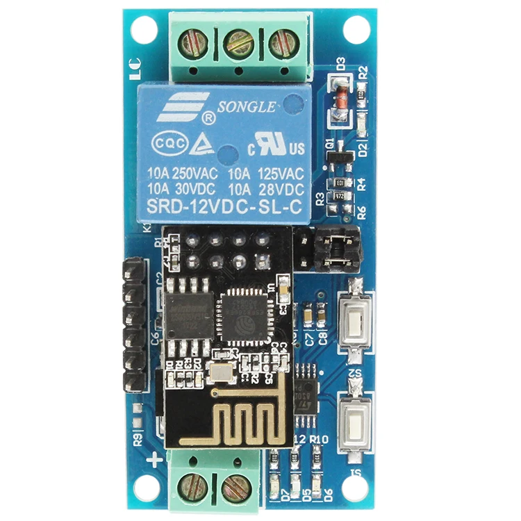 12V ESP 01 ESP8266 1 Channel WiFi Relay Module Remote Control Switch For IOT Smart Home Phone APP Controller|relay module|wifi moduleswitch 12v |