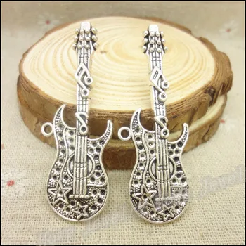 

20 pcs Charms Guitar Pendant Tibetan silver Zinc Alloy Fit Bracelet Necklace DIY Metal Jewelry Findings