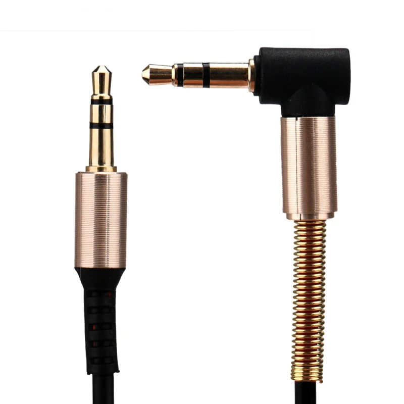 3.5mm Jack Elbow Male to Male 4 Pole Stereo Headphone Car Aux Audio Extension Cable for car / PM4 PM3 / headphone aux cord