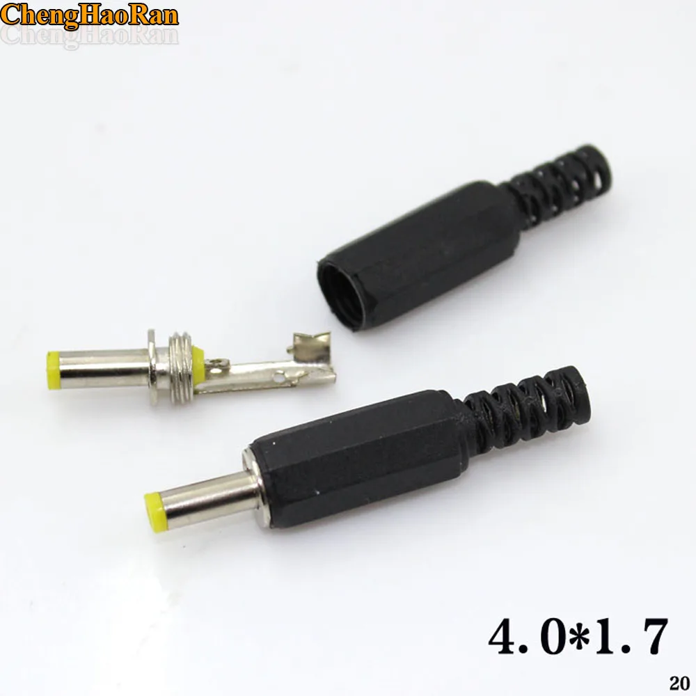Chenghaoran Tomada Elétrica Macho dc 100 Peças Plugue de Saída dc 4.0*1.7