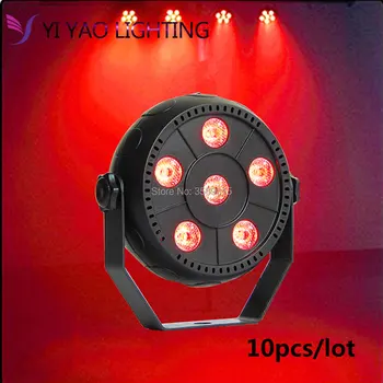 

10pcs/lot High quality 6 led par stage light 36W LED RGBW 512 8CH mini par led lighting for Club Dj show Home party