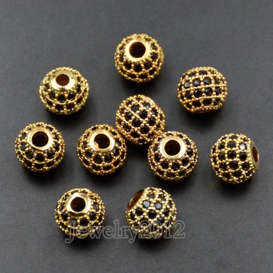 15 Black Zircon on Gold