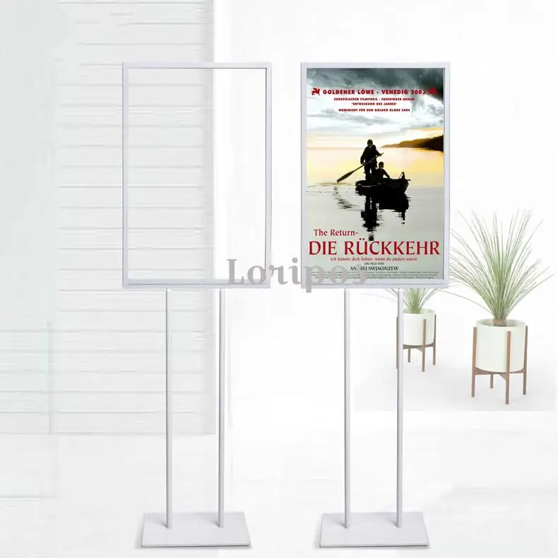 Стойка для пола Loripos 400*600 Двусторонняя черная металлическая стойка плакатов