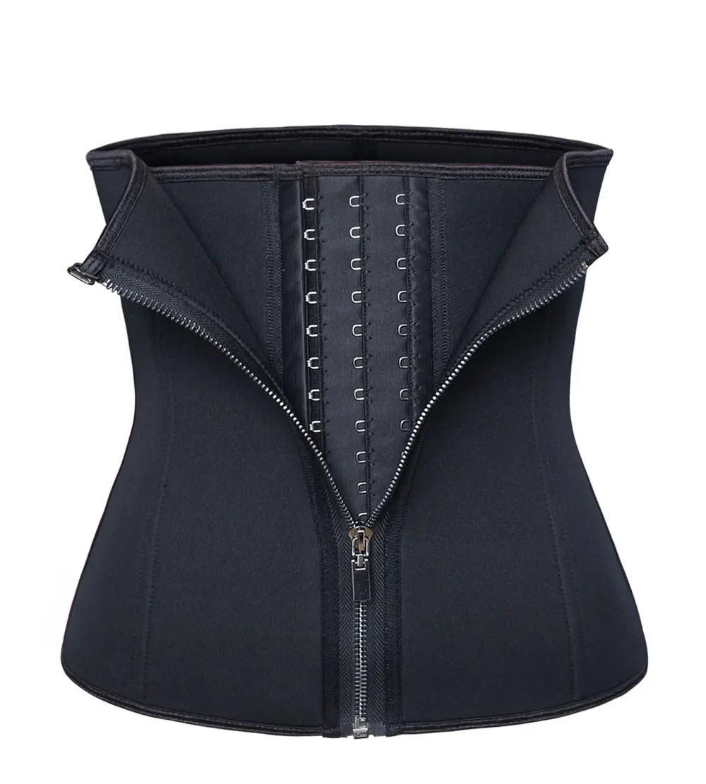 NB1455_01 Atbuty Neoprene Hot Waist Trainer Steel Bones Sweat Body Shaper Hooks and Zipper Corset Keep Warm Shapewear (11)