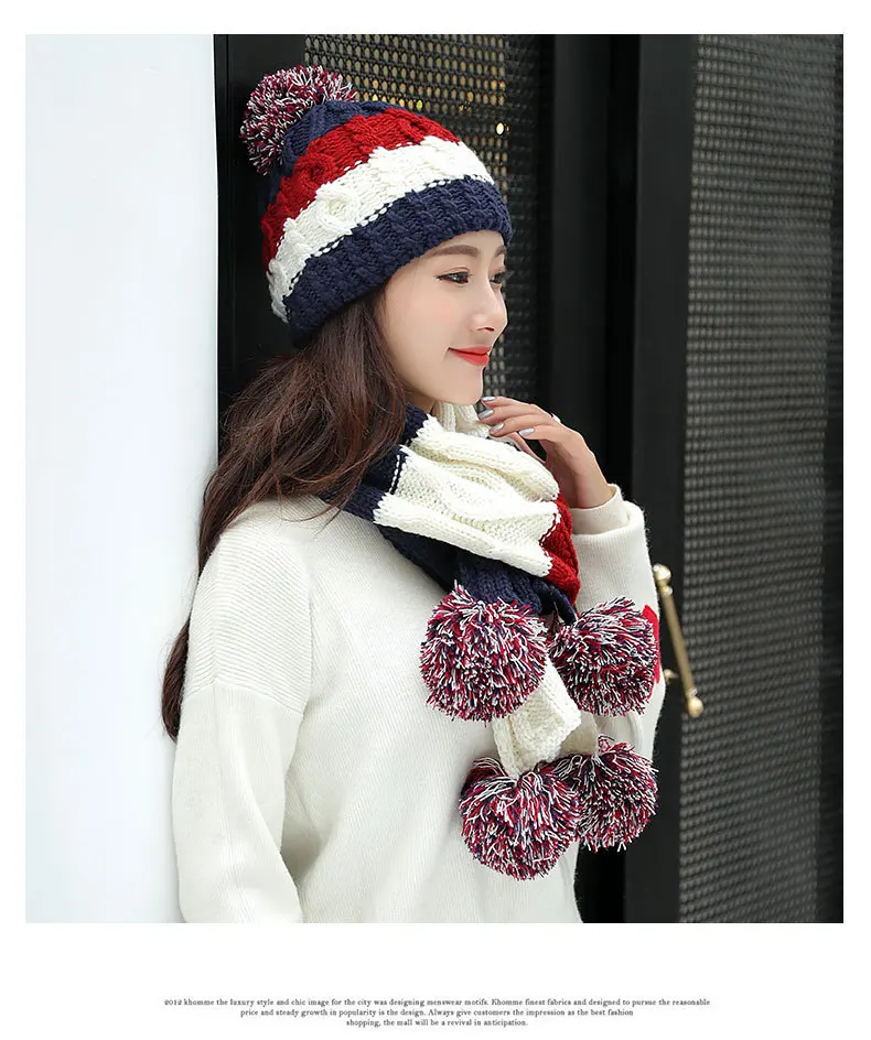 Женские шапки, осенние и зимние модные брендовые шапки, шарф, вязаные женские шапки из двух частей, Повседневная шапка, шарф, Chapeu Feminino Bone