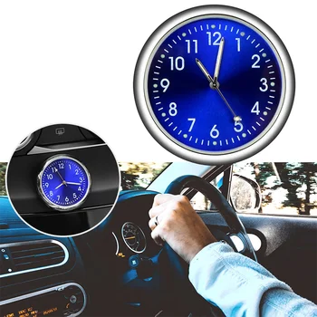 

New Mini Car Clock Luminous Automotive Digital Watch Mechanics Quartz Clocks Stick-On Perfume Clip Auto Interior Ornament